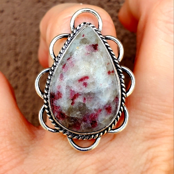 New Pink Tourmaline 925 Silver Ring. - Picture 1 of 15
